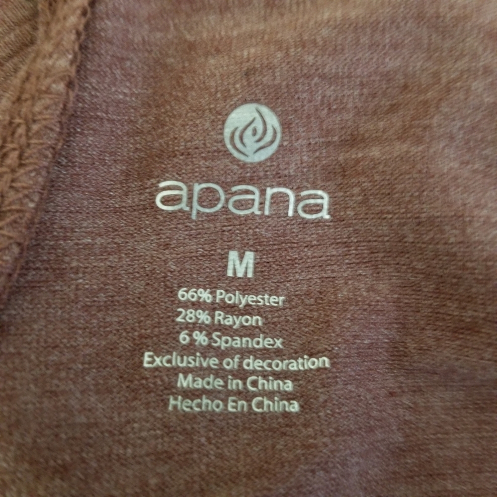 Apana Long Sleeve Soft Active Yoga Top Medium NWT - Picture 6 of 6